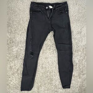 YoungLA Black Skinny Distressed Jeans